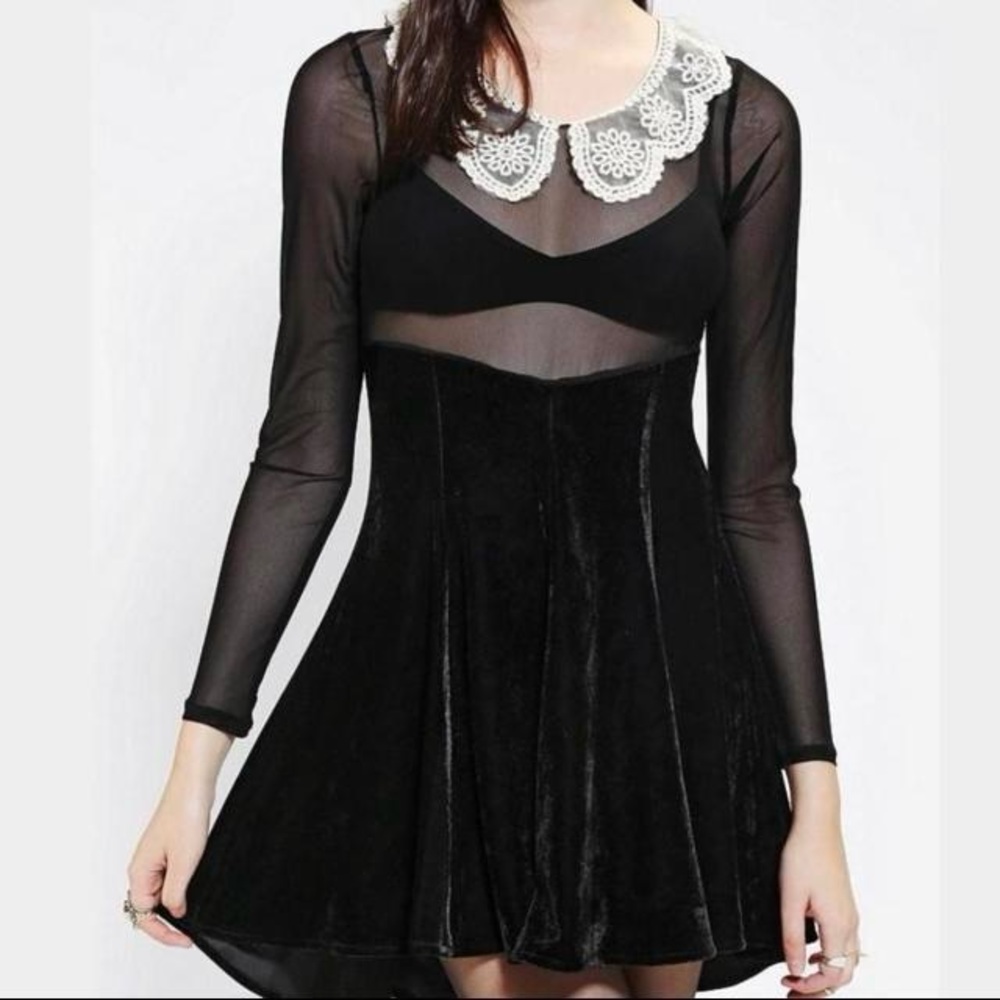 Rare Unif sheer velvet dress